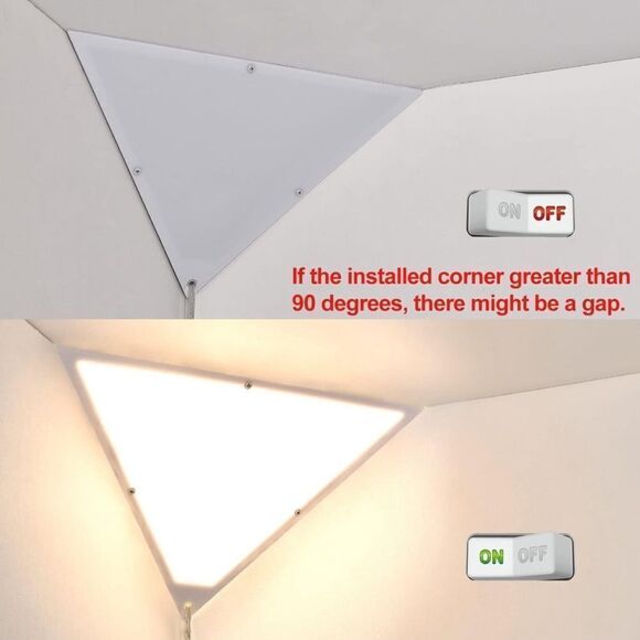 Set of two space saver triangle corner lights.  New in box - Picture 6 of 13